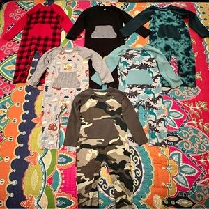 Six Wonder Nation Rompers - 24 months